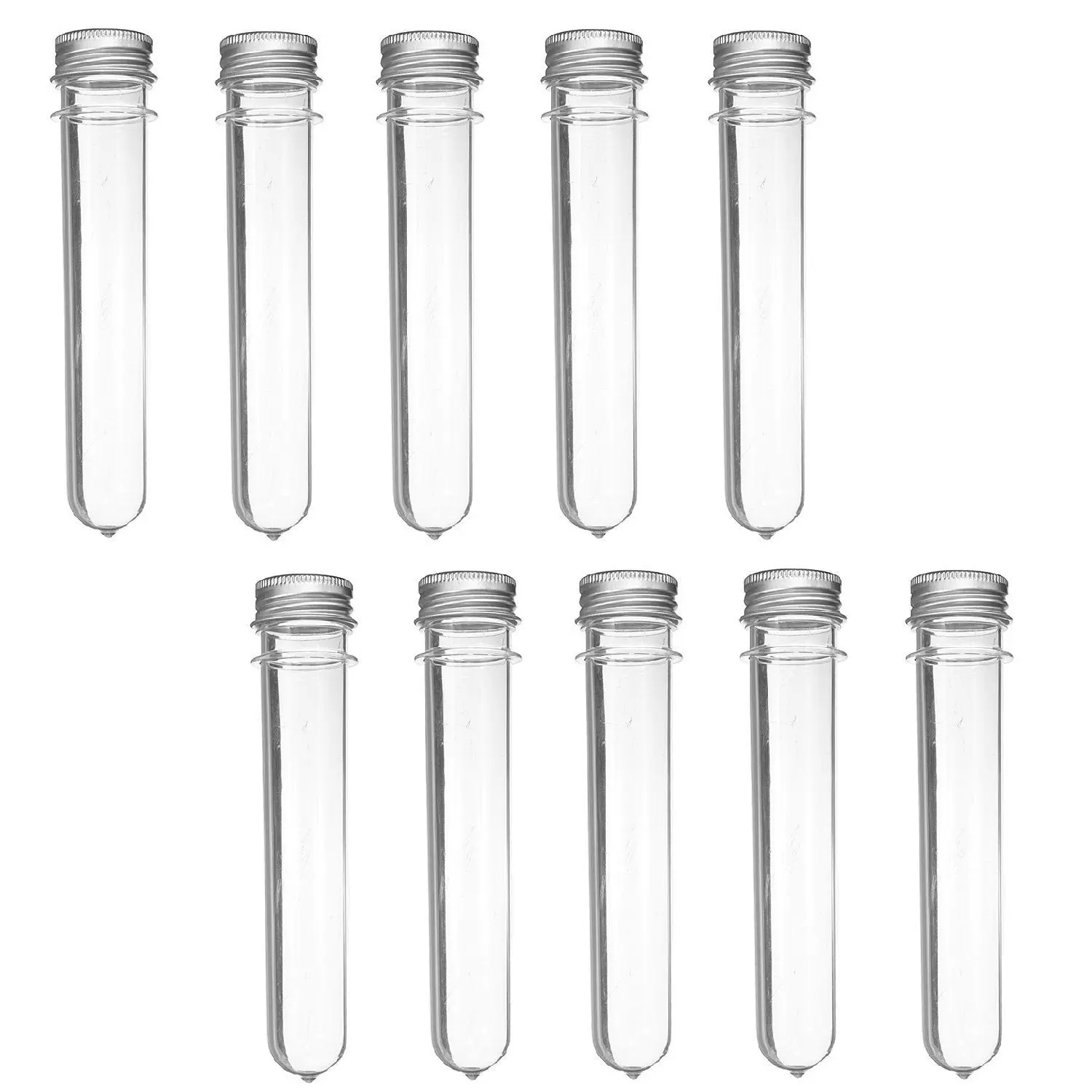 

20pcs Plastic Test Tubes with Screw Caps 40ml Bath Salt Containers