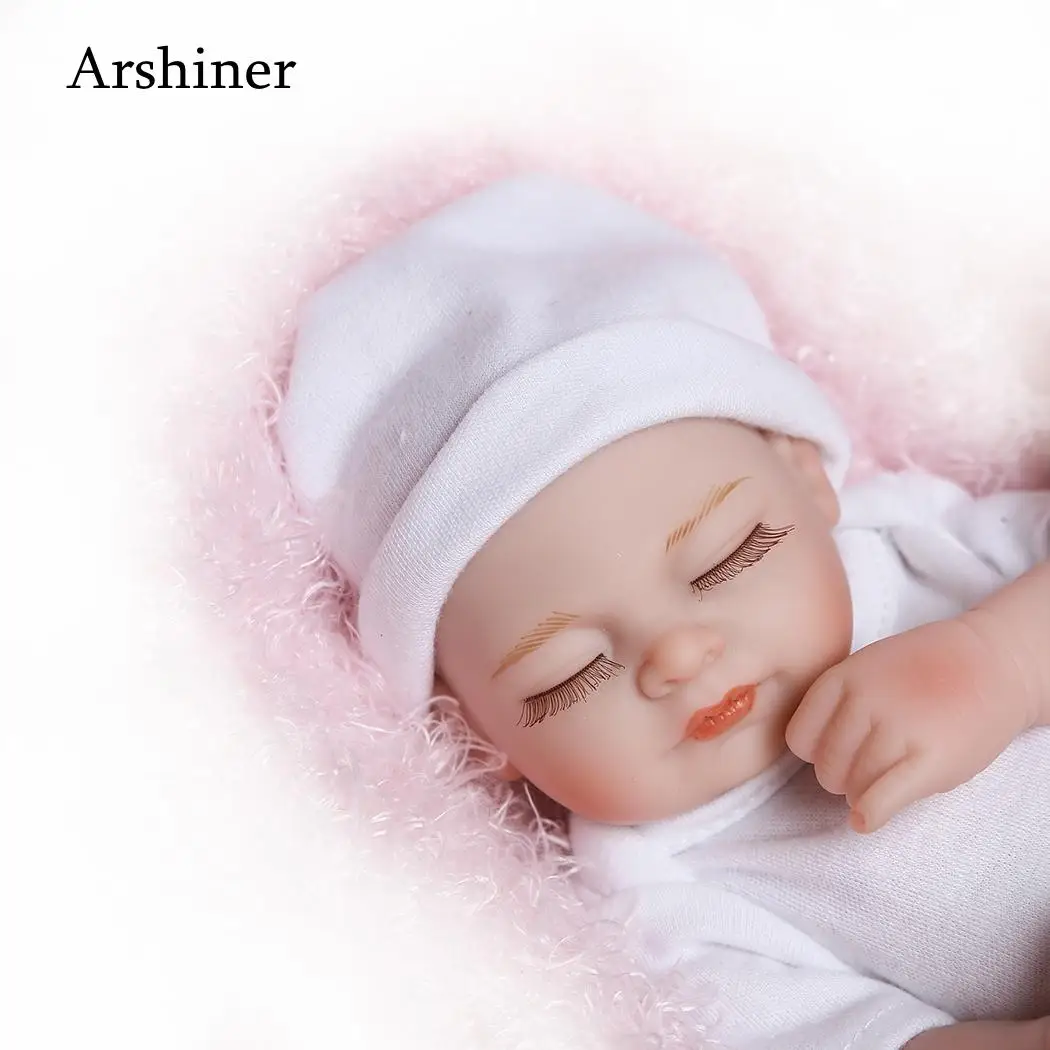 

NPK 10 Inch Full Body Silicone Reborn Baby Doll Toys Bathe Toy Doll Lifelike Sleeping Reborn Baby Dolls Kids Birthday Gift
