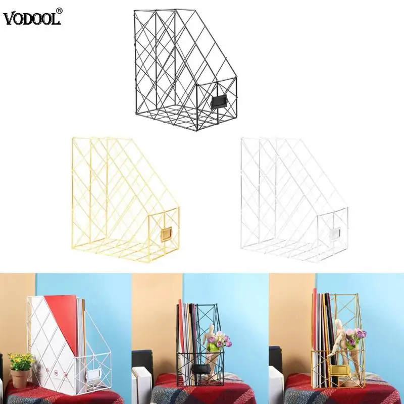 الحديد شبكة تخزين الرف معدنية مزدوجة طبقات سطح المكتب كتاب ملف مجلة منظمة حامل كتاب الوقوف الدفتين القرطاسية حامل