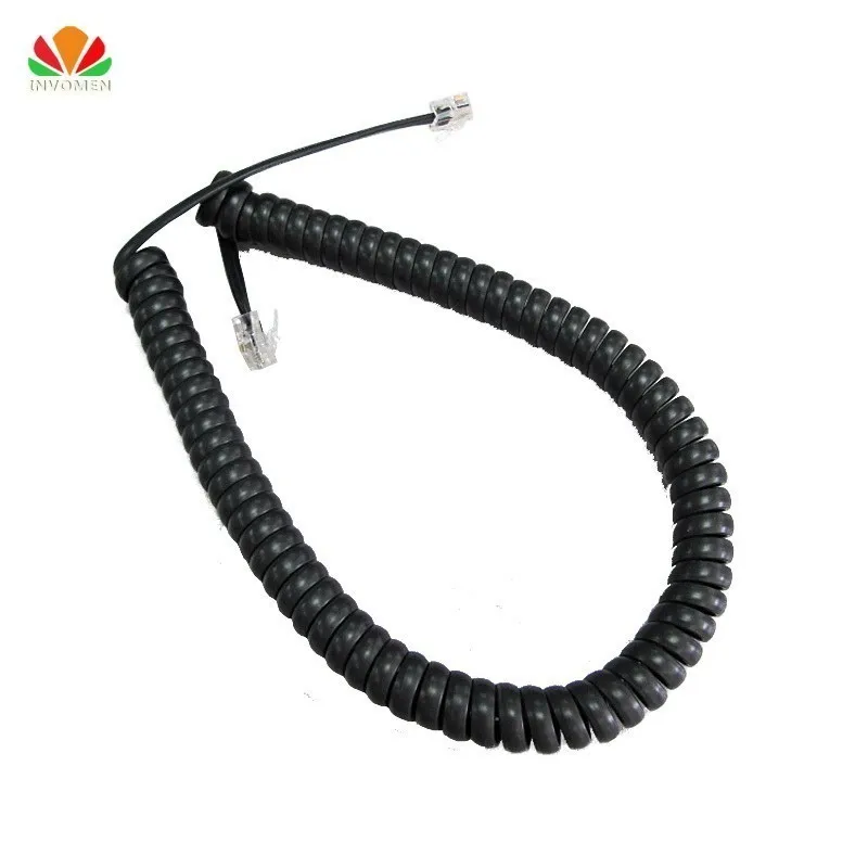 

10pcs 35cm Telephone Cord Straighten 2m Microphone Receiver Line RJ22 4C Connector Copper Wire Phone Volume Curve Handset Cable
