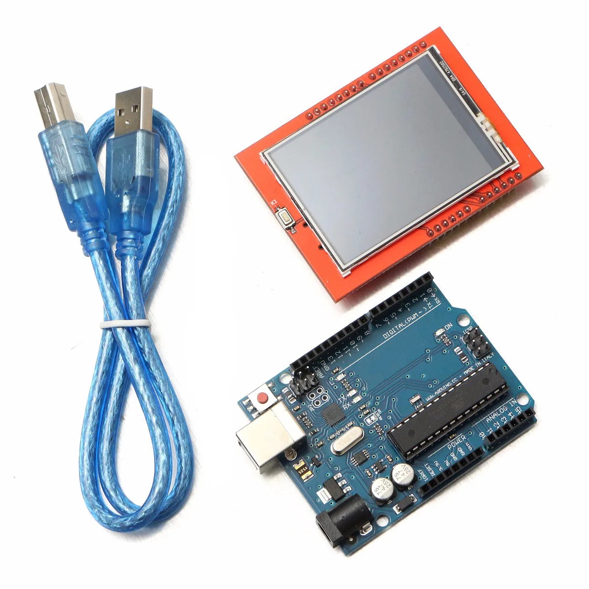 

USB 32k Flash Memory UNO-R3 ATmega328P Board 2.4 Inch TFT LCD Touch-Screen Module Kit For Arduino 240x320 Faster Transfer