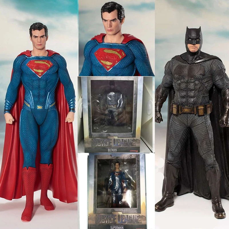 

Superman Batman Figure Scale 1 / 8 Figure Painted Justice League Superman Batman Action Figures Toy Doll Brinquedos Pvc