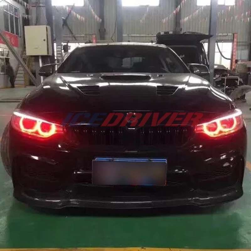 Icedriver для BMW 4 серии ангельские глазки DRL RGB многоцветный светодиодный панели F32 F33 F36 дневные ходовые огни красный синий Демон глаз 435