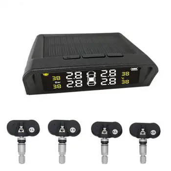 

Solar Power Car TPMS Tyre Pressure Monitoring System Solar Power Digital LCD Display Auto Security Alarm Systems Tyre Pressure