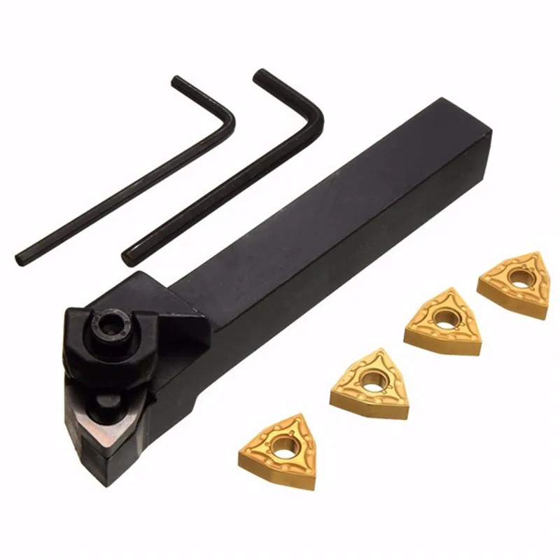 

WWLNR 1616H08(K08)16x125mm Lathe Turning Tool Holder With 4Pcs WNMG0804 Inserts Durable Quality