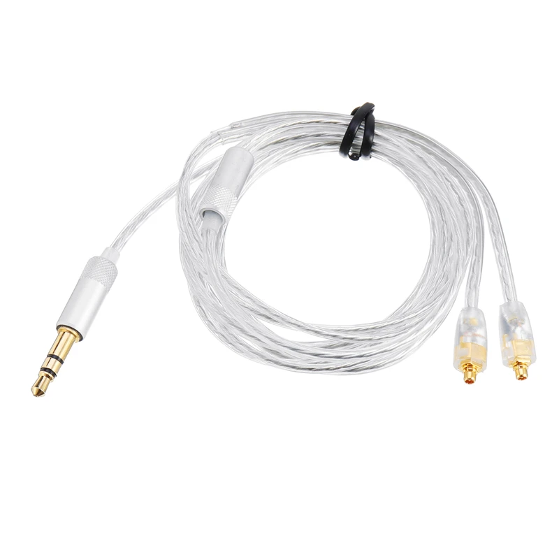 

LEORY MMCX Earphone Cable Silver Plating Cable Upgraded Cable Replacement Cable for Shure SE535 SE846 for UE900 Headphones