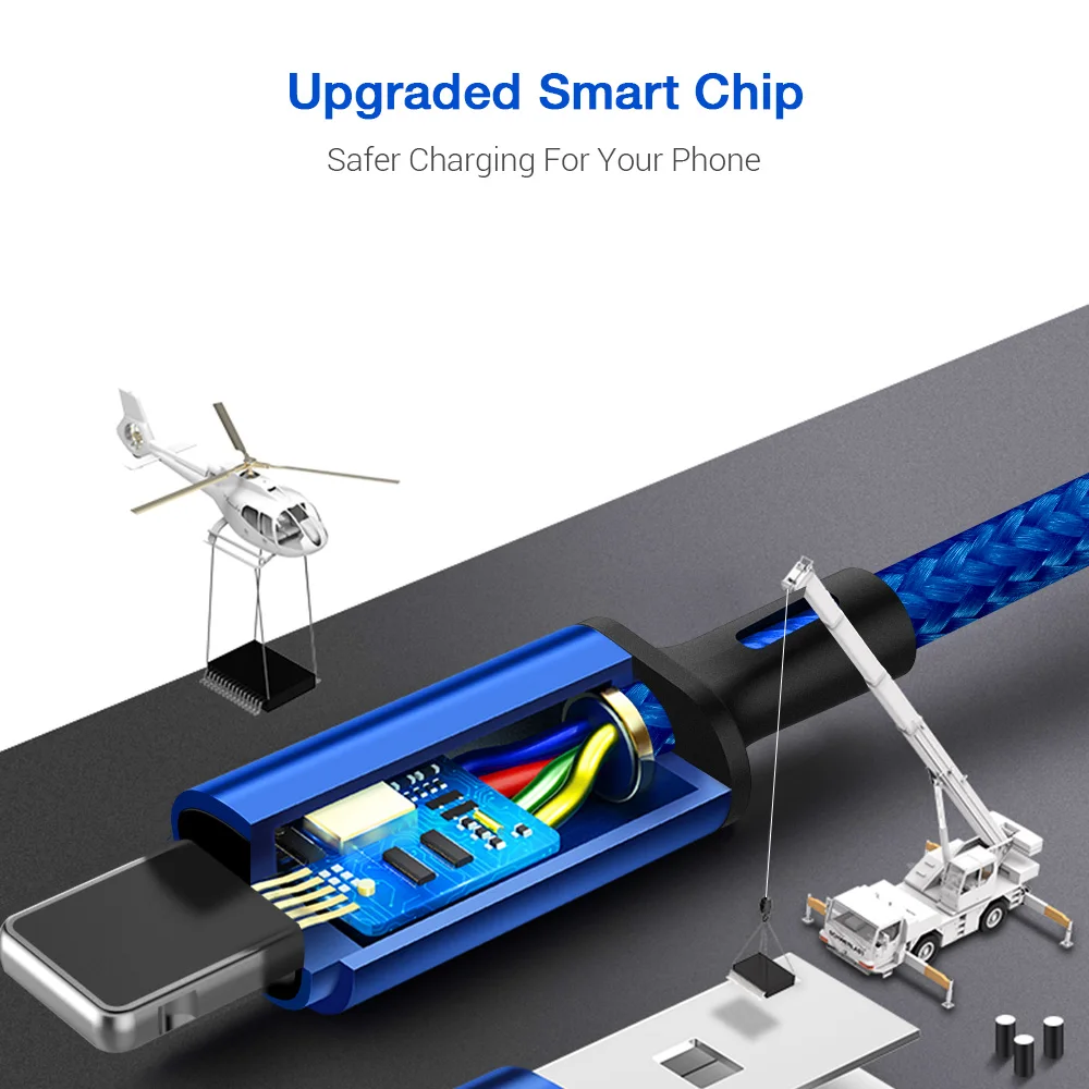 USB кабель KISSCASE для Apple 2.4A быстрой зарядки и передачи данных iPhone X XS MAX XR 7 8 6 6s Plus