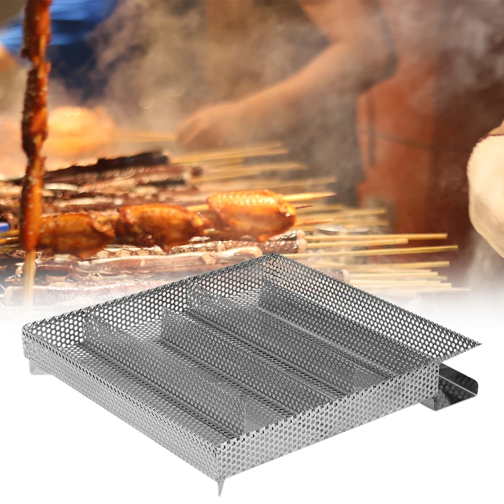 

5 Grids Smoke Generator Grill BBQ Grill Smoke Stove Generator Smoker Wood Cooking Tool Stainless Steel Dust Hot Cold Burn 3 Size