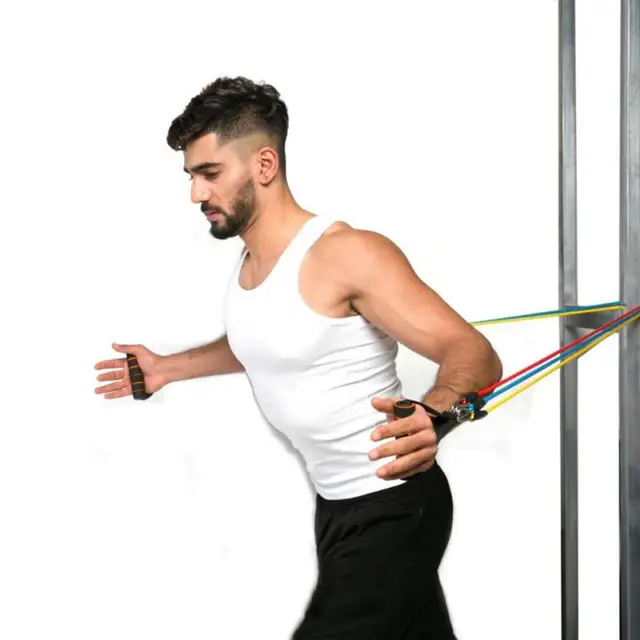 11pcs Portable Pull Rope Muscle Training Kits Resistance Bands Chest