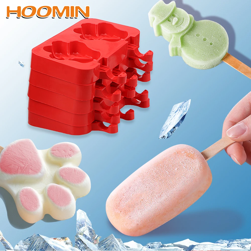 Силиконовая форма для мороженого HOOMIN милых фруктовых льдов лоток с 20