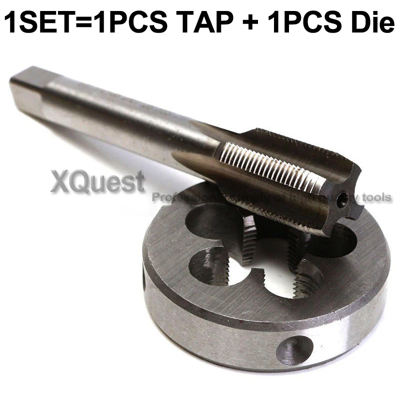 2pcs HSS Metric thread tap and die set M12 M13 M14 M15 M16 M17 M18 M20 Round dies Fine Screw taps suit M4 M5 M6 M7 M8 M9 M10 M11