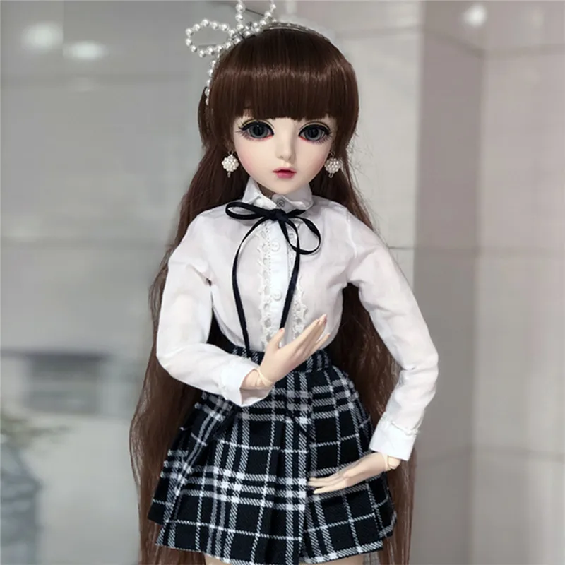 1/3 BJD кукла с одеждой Подвижная гибкими суставами поддержка Сменные Глаза DIY