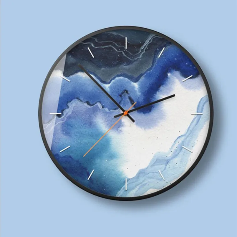 

New 3D Wall Clock 12inch/14inch Quartz Wall Clock Modern Design Abstract Wall Watch For Home Metal Circular Clock Dropshipping