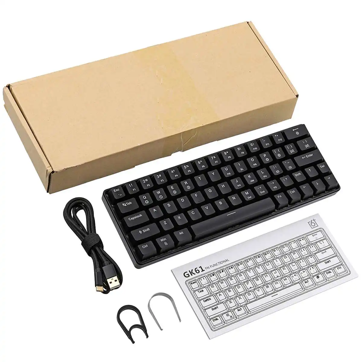 Механическая игровая клавиатура Geek GK64 64 переключатель Gateron с горячей заменяемой
