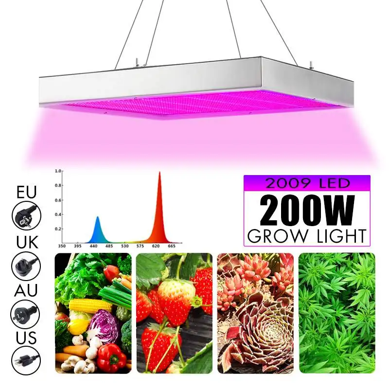 

Smuxi 200W Growing Lamp LED Grow Light AC85-265V Full Spectrum Plant Lighting Fitolampy For Plants Flowers Seedling Cultivation