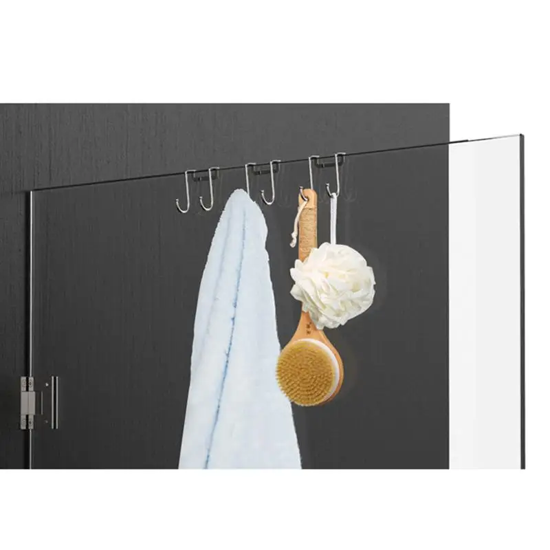 Двойные крючки из нержавеющей стали многофункциональные s-образные Висячие над дверью Крючки использовать для кухонного шкафа ящик шкаф для ванной комнаты