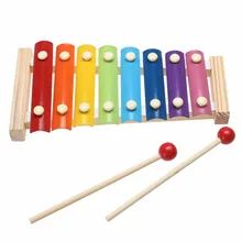 Обучающий деревянный ксилофон для детей Детские музыкальные игрушки ксилофон Wisdom Juguetes 8-Note музыкальный инструмент образовательный
