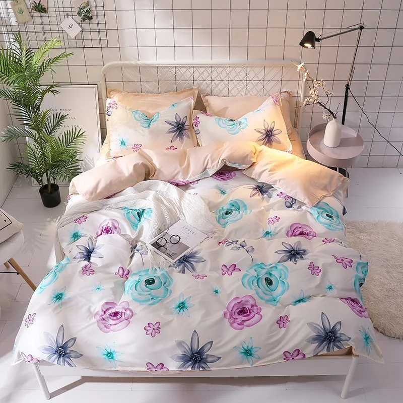 Комплект постельного белья из мягкого хлопка 3/4 шт. 150x200 180x220 200x230 см|Комплекты