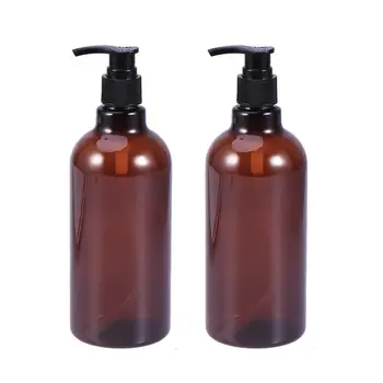 

2PCS Bottles Screw Pump Push Refillable Empty 500ml Sanitizer Shampoo Cream Bottles