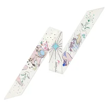 Новинка, уникальная серия Таро, двусторонняя саржевая маленькая сумка с ручкой, имитирующая ленту, повязка для волос, женские шарфы, хиджаб, бандана для женщин