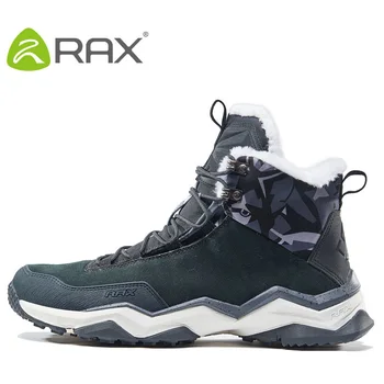 RAX Waterproof Hiking Shoes Men Winter Outdoor Sneakers for Men Snow Boots Plush Mountain Snowboots Outdoor Tourism Jogging Shoe 1