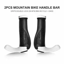 2 шт. Новое поступление, рукоятка для горного велосипеда, ручки, двойной замок на BMX велосипед+ концы, Регулируемый белый