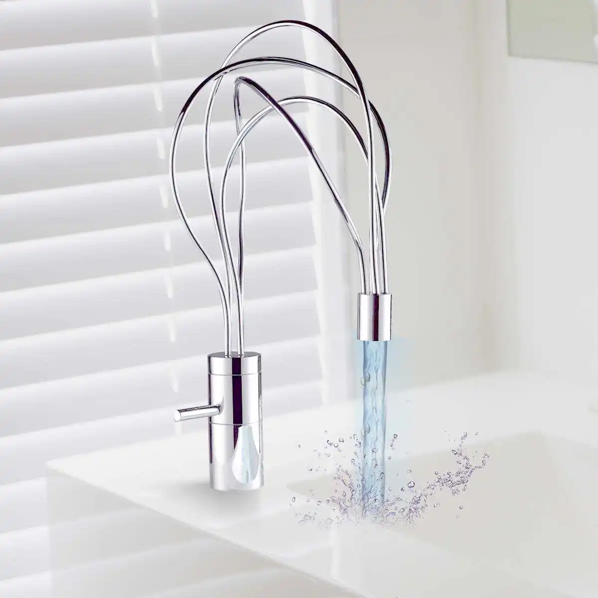 

Unusual Design Twist Bathroom Kitchen Basin Sink Tap Stream Spout Faucet Single Handle Basin Sink Mixer Tap Spout