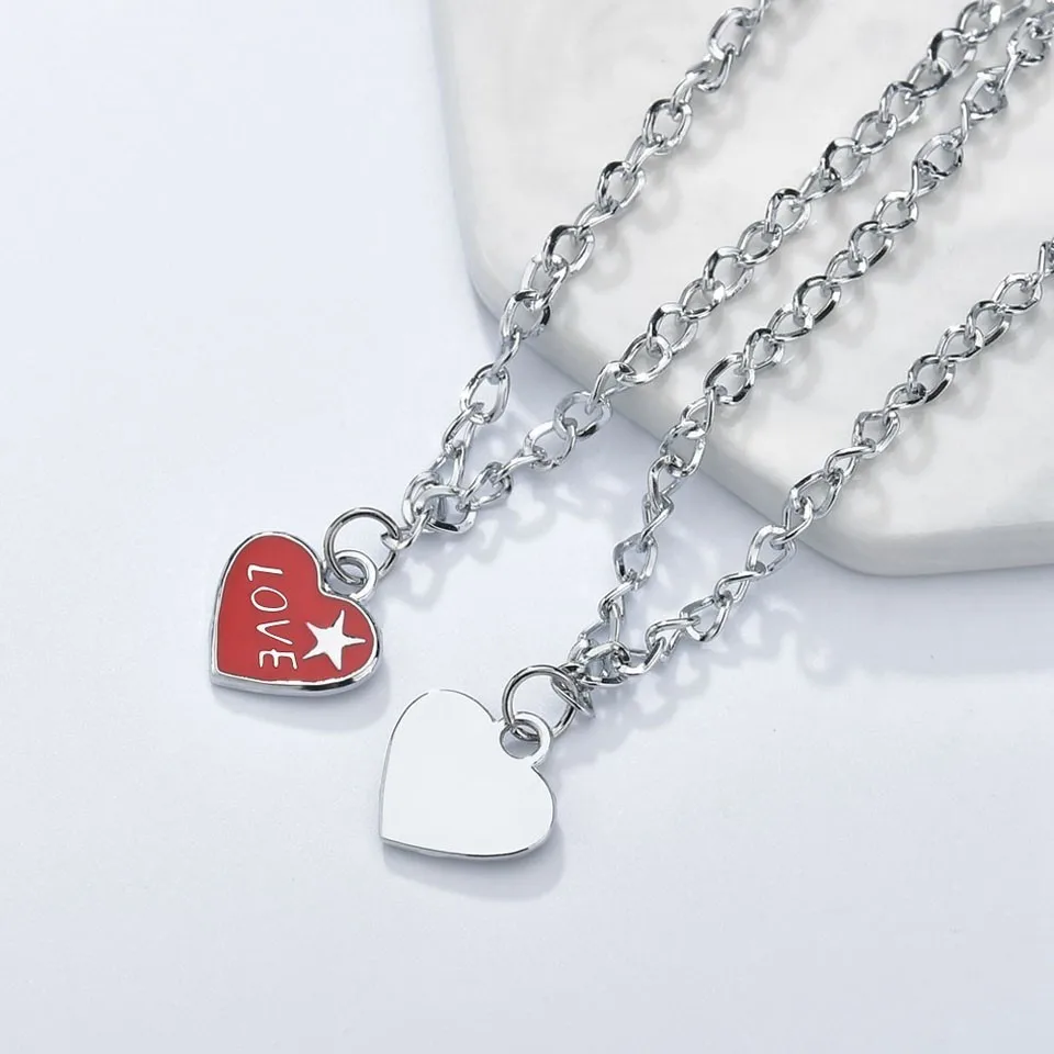 

Women Romantic Love Heart Bracelet Set High Quality Wedding Bracelets Jewelry Great Fashion Gifts For Female 2pc/Set