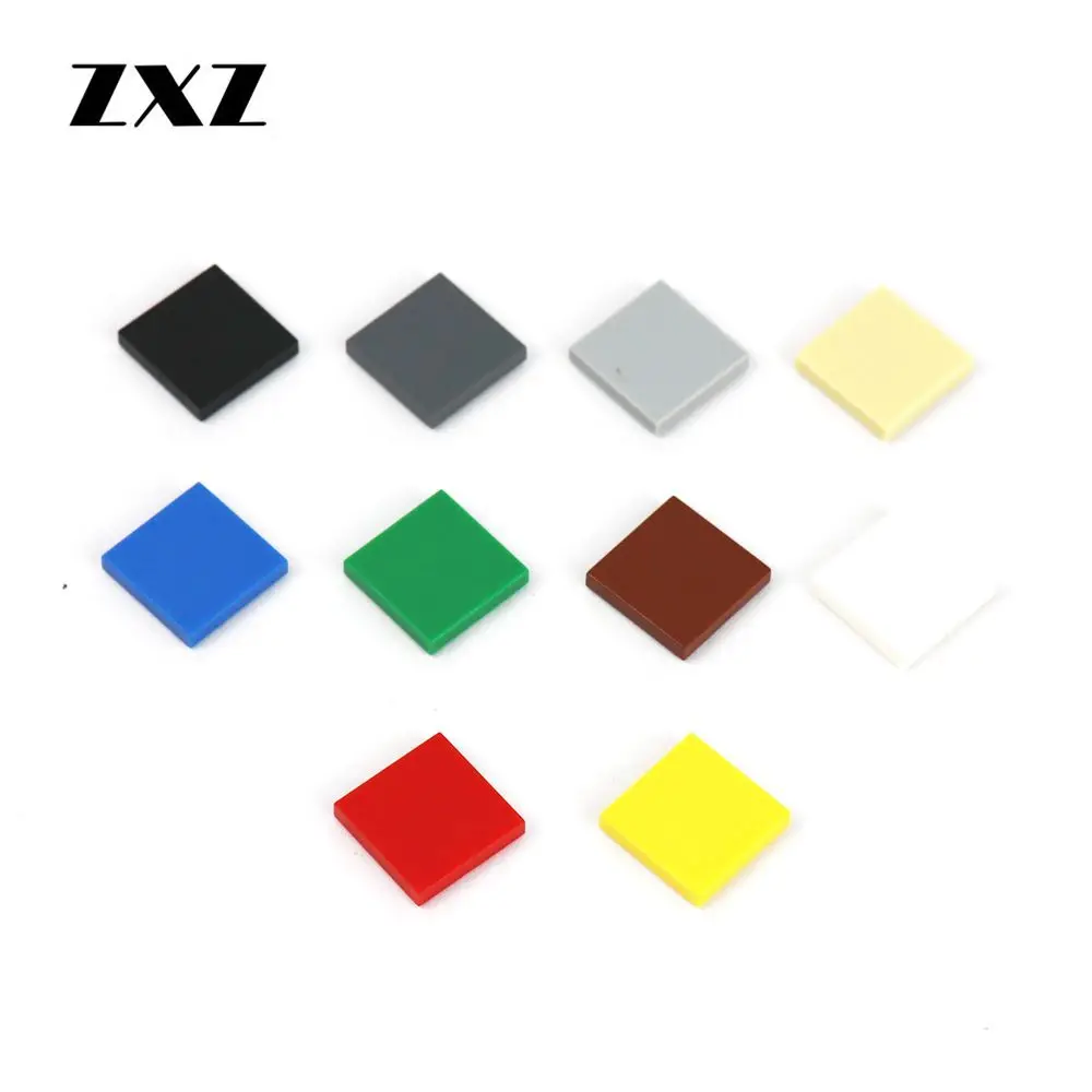 1000 шт. кубики MOC Smooth Flat Tiles 2x2 строительные блоки Просвечивающая экшн фигурка