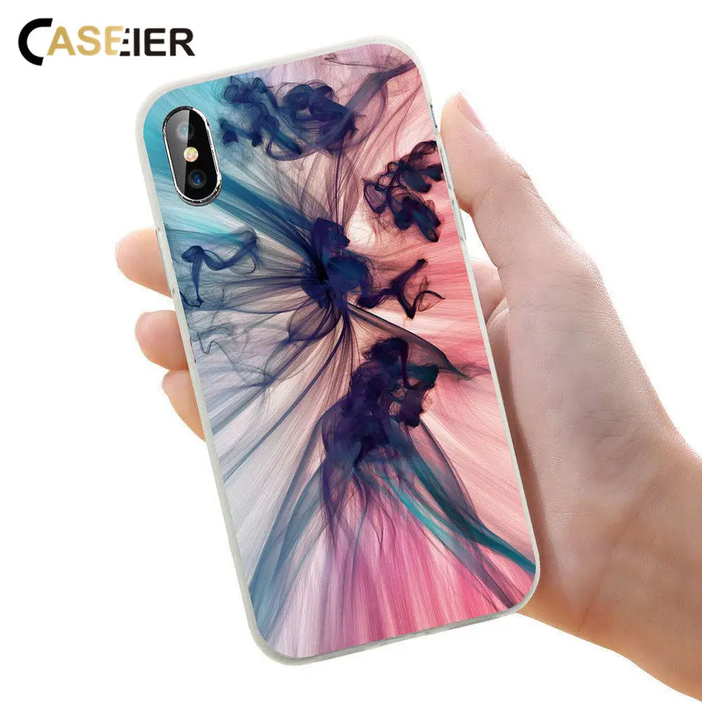 CASEIER Emboss Phone Case For iPhone 7 8 6 6S Plus X 5 5S SE Soft Silicone Cases Abstract Pattern Covers Fundas Capinha |