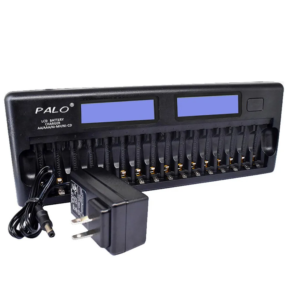 

NC32 12/16 Slot Lcd Display Smart Battery Fast Charger Multiple Protection Charger For NI-MH NI-CD AAA Or AA Battery US/EU Plug