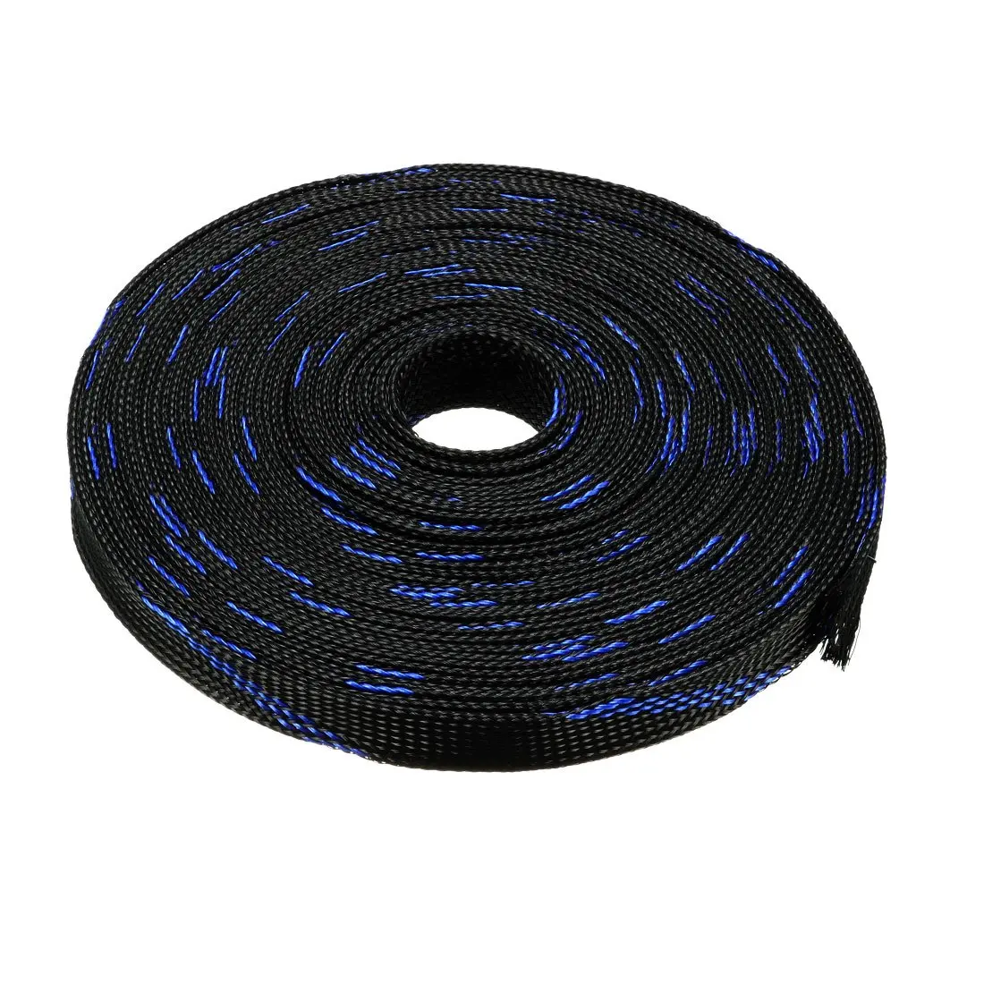 

Pet Braided Sleeving 32.8 Feet 10M Expandable Cable Wrap 14mm Diameter Wire Sheath Blue,Black