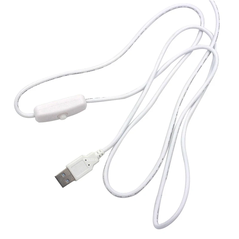 1 ~ 10 шт. 5 м USB светодиодный кабель удлинитель с переключателем ВКЛ/ВЫКЛ для