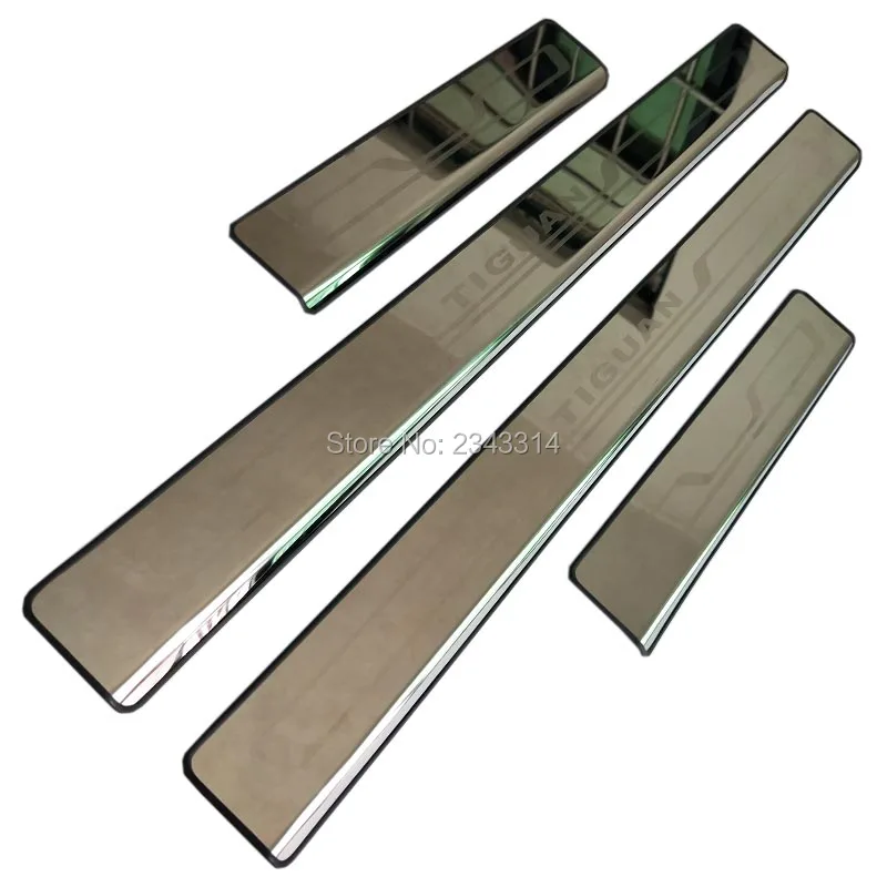 VW TIGUAN MKII 2017-2018 INNER DOOR SILL SCUFF PLATE GUARD TRIMS PROTECTOR 4PCS