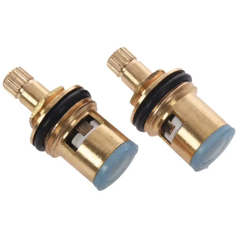 

2 pcs 1/2" 20 Teeth Ceramic Tap Cartridge Disc Quarter Turn Valve Replacement Hot Cold