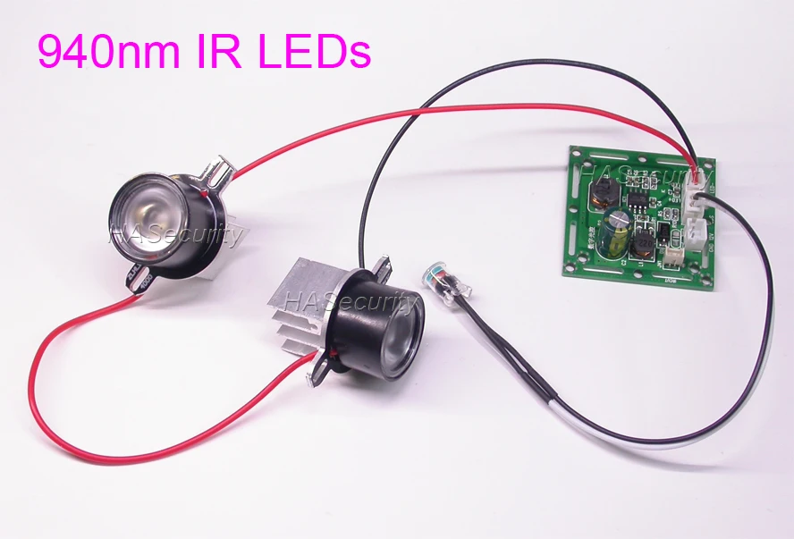 940nm Точечный светильник инфракрасный 2x ИК светодиодный для камеры видеонаблюдения работает для imx225 imx290 imx291 imx307 imx327 imx335 CMOS или CCD датчики