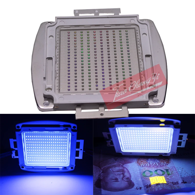 200W SMD High Power LED Ultra Violet UV Purpl 365-370NM 45mil 33-36V 6A UV Purple Light LED Ultraviolet Bulbs Lamp