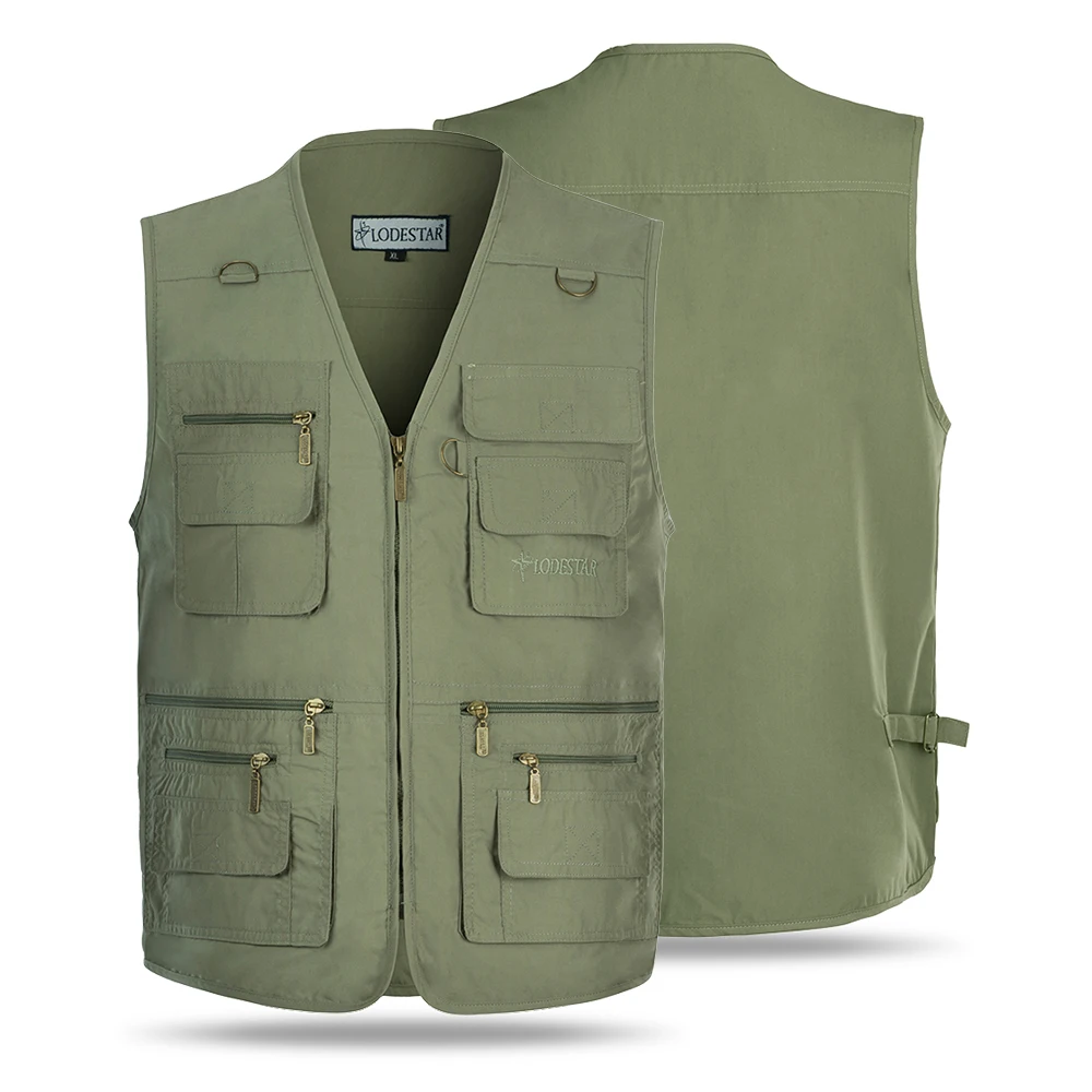 Lixada Hiking Climbing Vest XL 5XL Men Multi pockets Fishing Vest