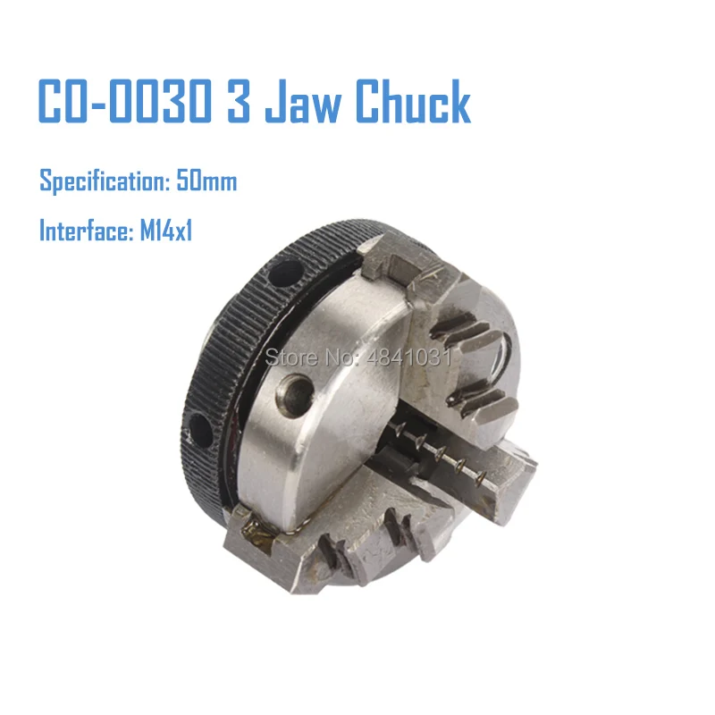 K01 50mm 3 кулачковый патрон M14x1/шпиндель токарного станка/фиксированная Опора/шкив