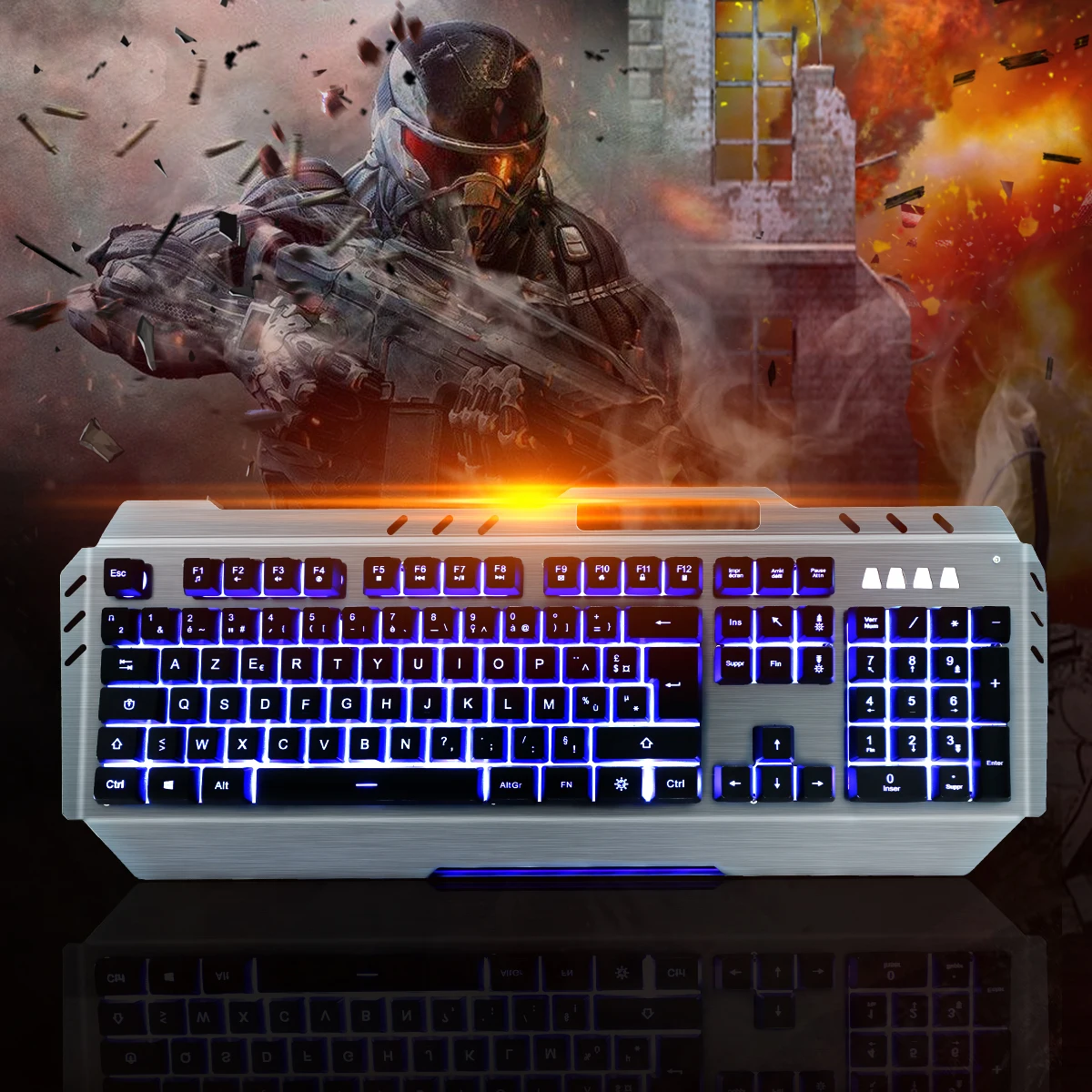 

SY021 Wired Mechanical Gaming Keyboards RGB Backlit Glowing French English Keyboards USB Game Keyboards For PC Gamer