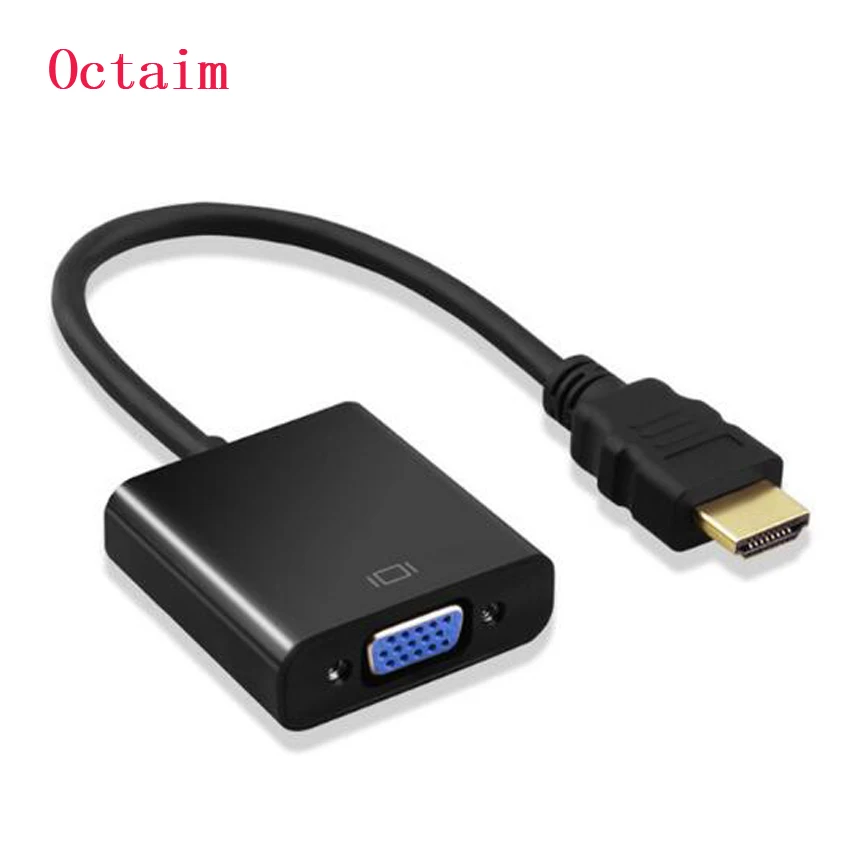 

High Quality HDMI to VGA Adapter Male To Famale Converter Adapter 1080P Digital to Analog Video Audio For PC Laptop Tablet XBOX