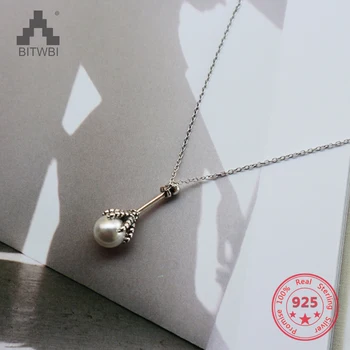 

New Design 925 Sterling Silver Creative Mix Personality Mace Pearl Chicken Claw Pendant Necklace Fine Jewelry