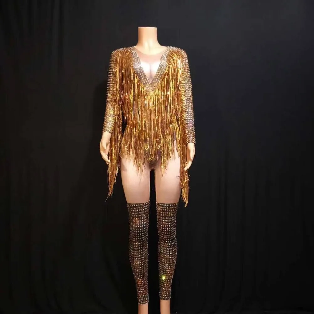 gold tassel jumpsuit