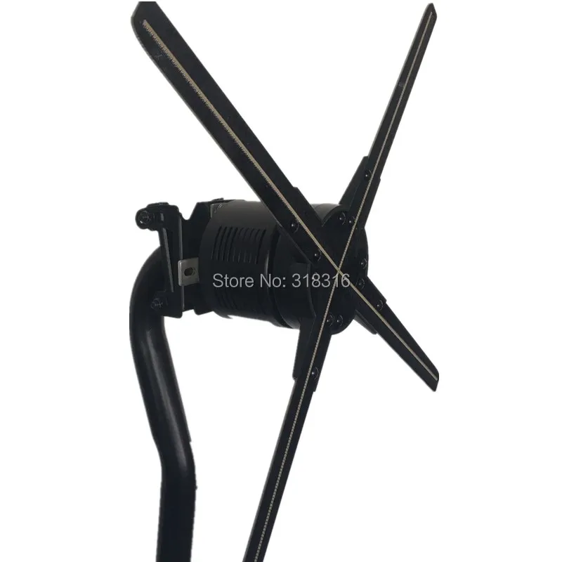 

fashionable Hologram input directly 3D Internet 50cm 4 blades LED display Fan for shop advertising