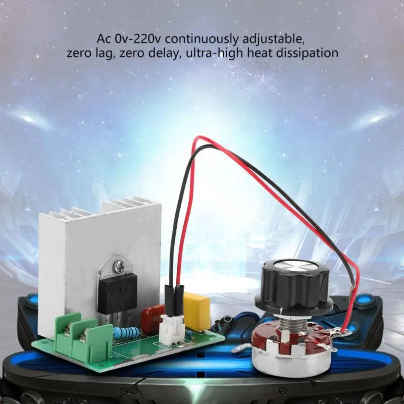 

AC 0-220V 4000W 40A Motor Speed Controller Voltage Regulator LED Dimmers Speed Controller Regulator
