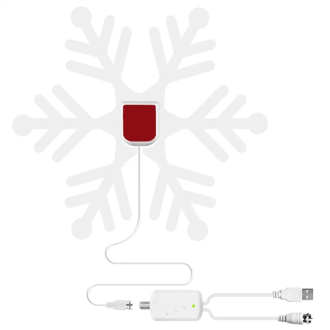 Внутренняя длинная HDTV цифровая Снежинка телевизионная антенна F Male 25 дб USB 45 ~ 85 5В
