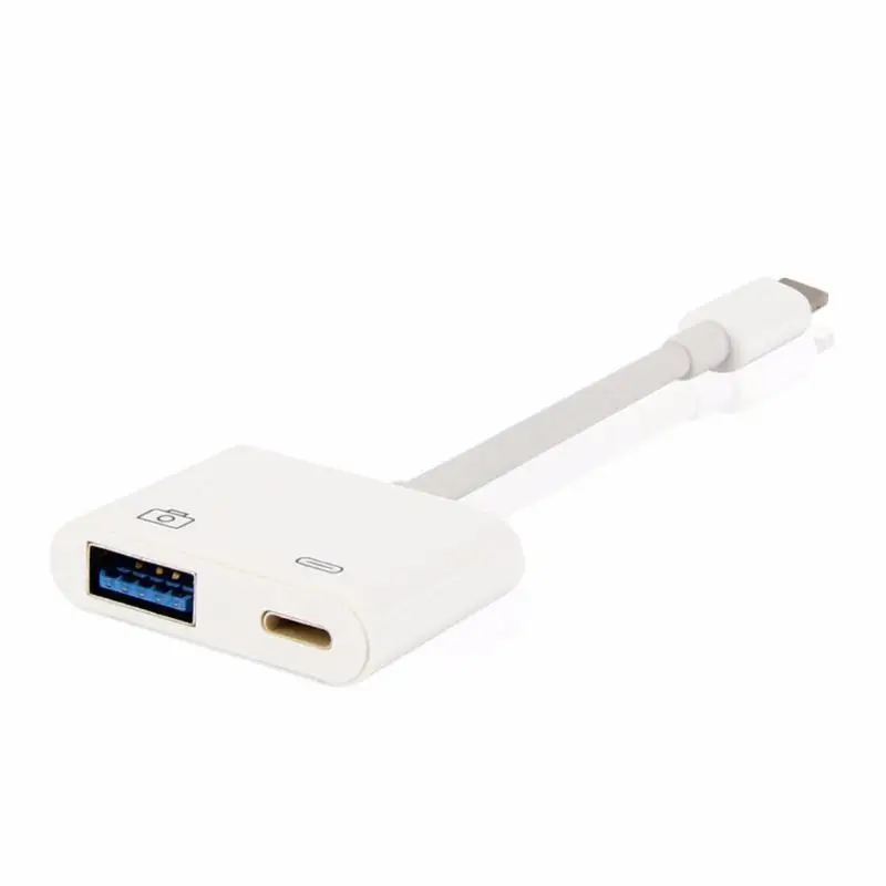 2 в 1 комплект для подключения камеры 8Pin к USB OTG Кабель адаптер iPhone iPad 5 5S 6 6s 7 8 plus