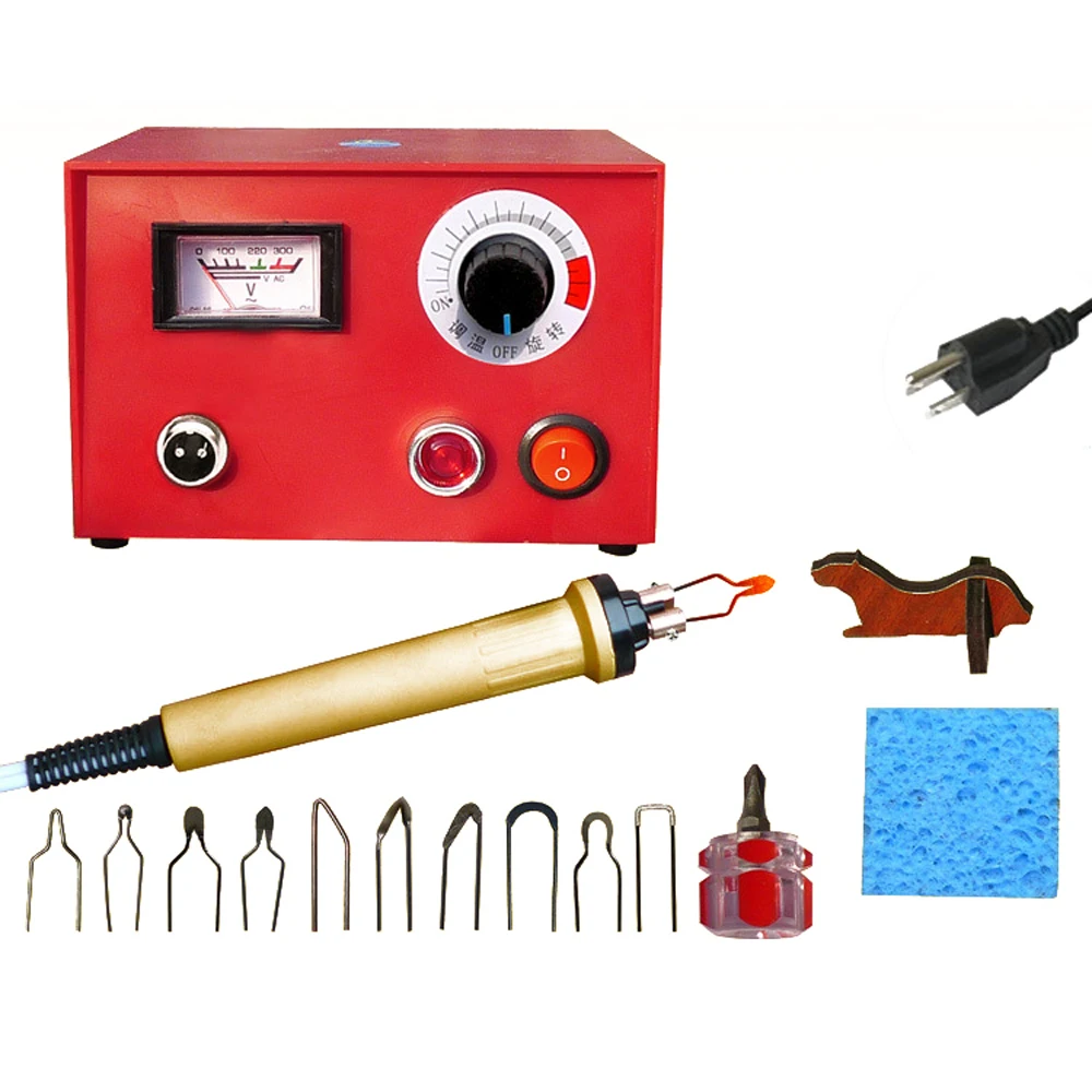 

25W Pyrography Pen Machine Kit Wood Burning Pen Woodworking Tools Electric Soldering Iron US Plug 110V EU Plug 220V