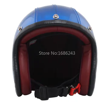 

Blue M Size MOTO casco capacetes vintage jet open face motorcycle helmets New
