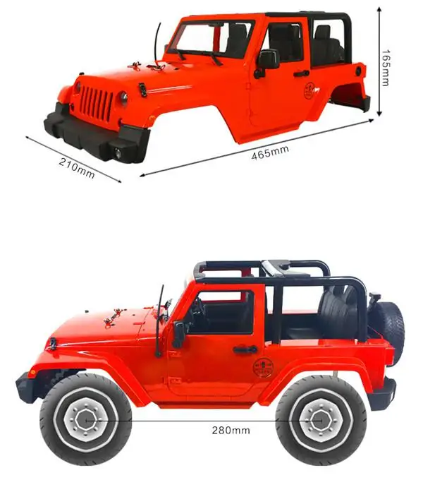LeadingStar 1:10 RC масштаб грузовик Альпинизм автомобиль Жесткий Корпус для Wrangler Jeep